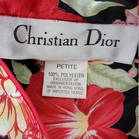 Vintage 70s era Christian Dior Dress - Floral - Picture 3 of 6